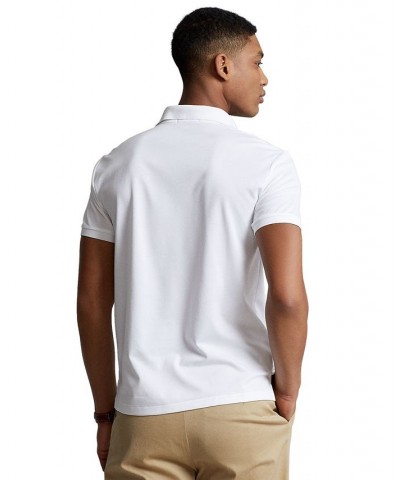 Men's Custom Slim Fit Birdseye Polo Shirt White $55.35 Polo Shirts