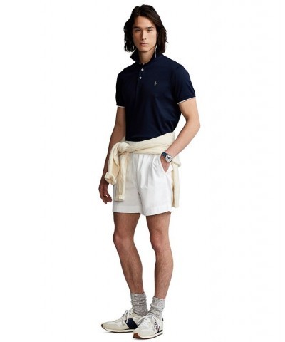 Men's Custom Slim Fit Birdseye Polo Shirt White $55.35 Polo Shirts