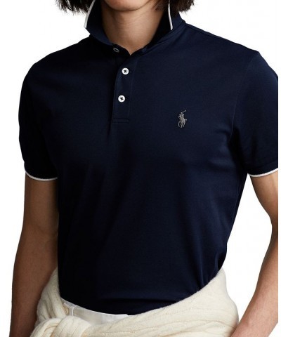 Men's Custom Slim Fit Birdseye Polo Shirt White $55.35 Polo Shirts