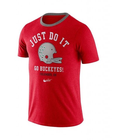 Men's Scarlet Ohio State Buckeyes Vault Helmet Team Tri-Blend T-shirt $17.28 T-Shirts