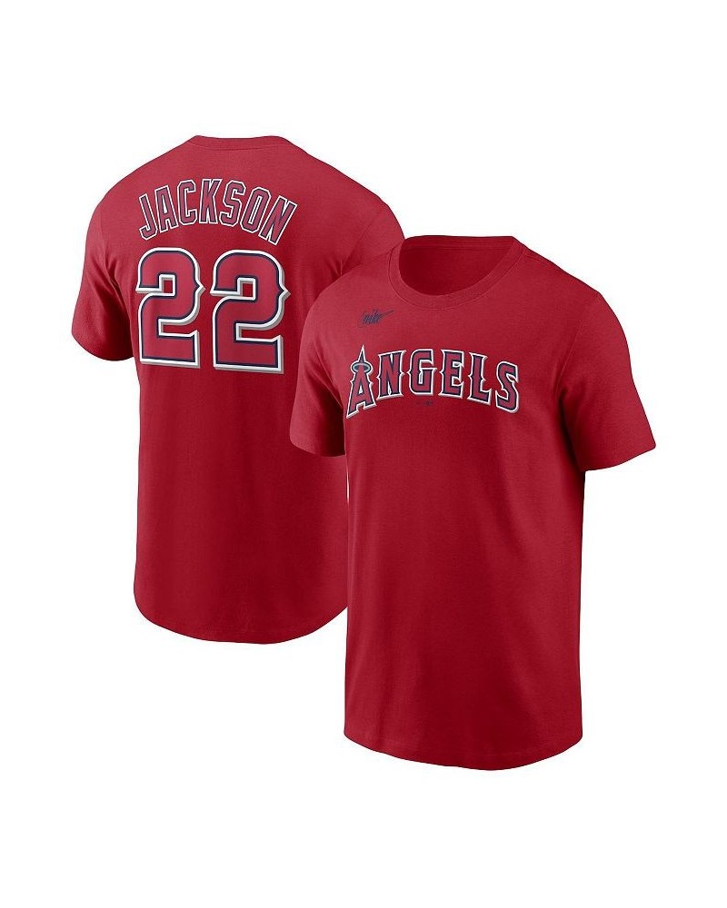 Men's Bo Jackson Red California Angels Cooperstown Collection Name and Number T-shirt $23.84 T-Shirts