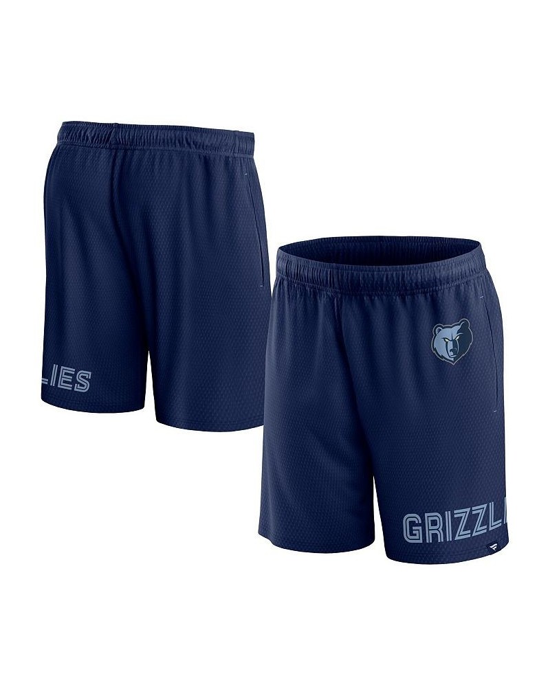 Men's Branded Navy Memphis Grizzlies Free Throw Mesh Shorts $23.00 Shorts