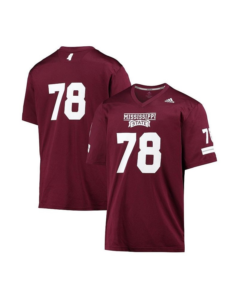 Men's 78 Maroon Mississippi State Bulldogs Team Premier Football Jersey $57.40 Jersey