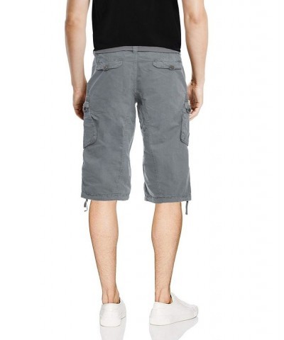 Men's Belted Capri Cargo Shorts Slate Gray $23.75 Shorts