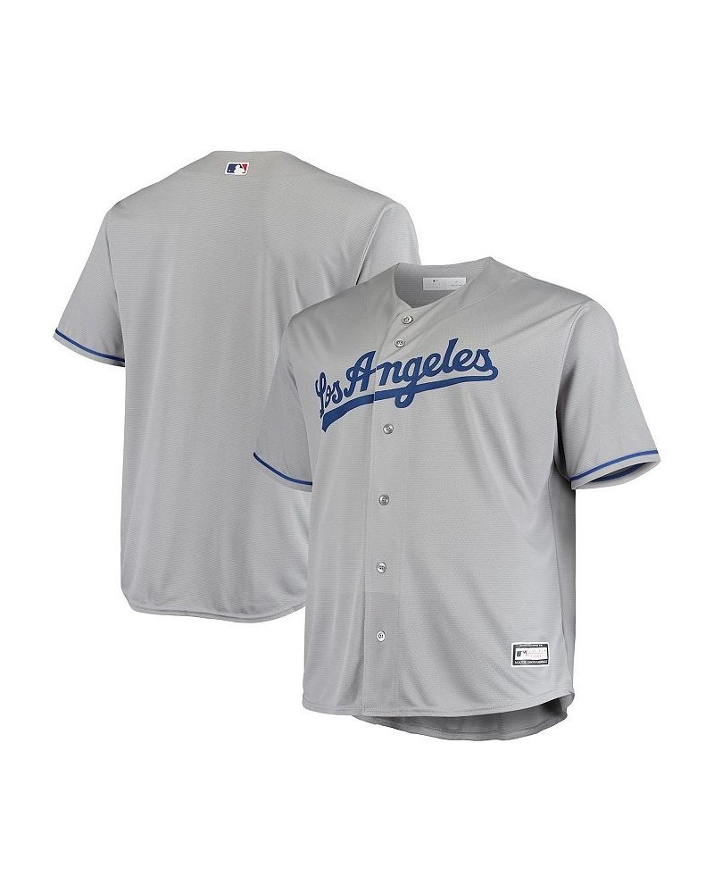 Men's Gray Los Angeles Dodgers Big and Tall Replica Team Jersey $38.50 Jersey