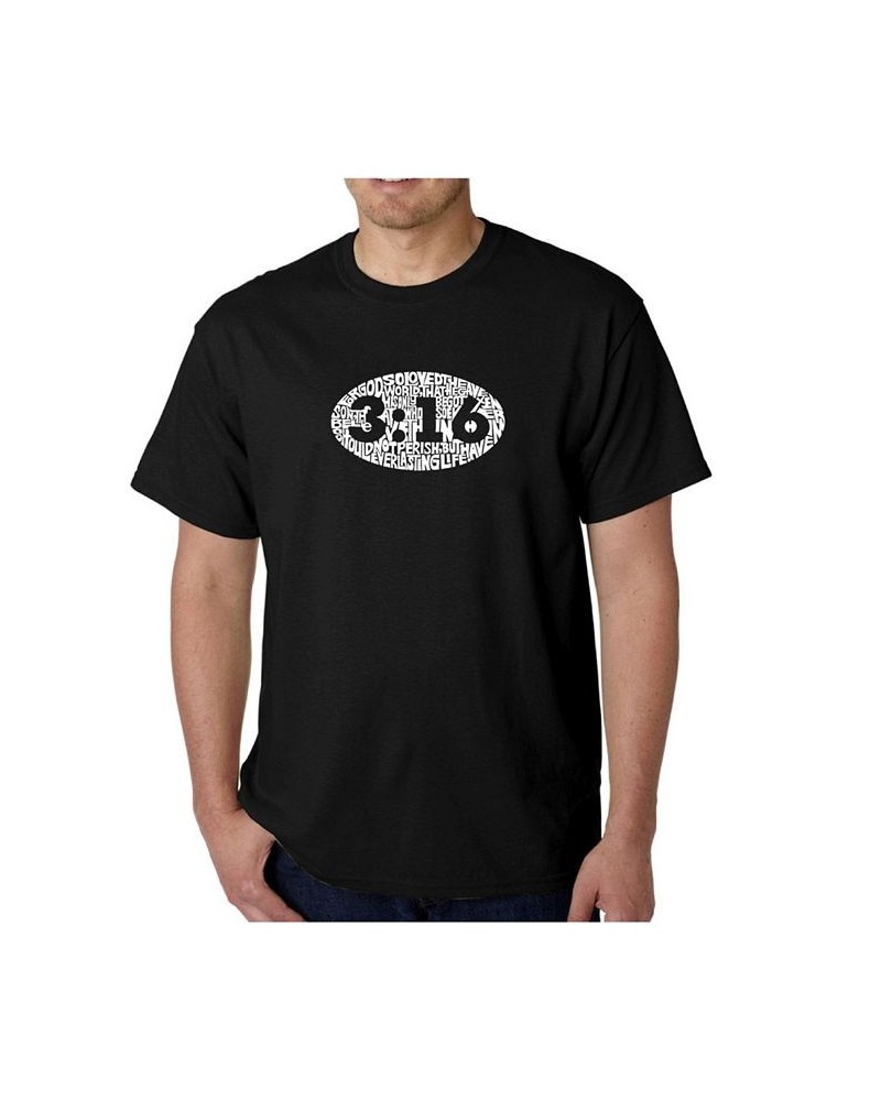 Mens Word Art T-Shirt - John 3:16 Black $21.15 T-Shirts