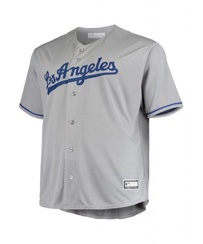 Men's Gray Los Angeles Dodgers Big and Tall Replica Team Jersey $38.50 Jersey