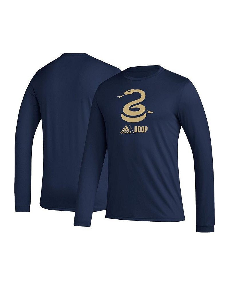 Men's Navy Philadelphia Union Icon Long Sleeve T-shirt $22.00 T-Shirts