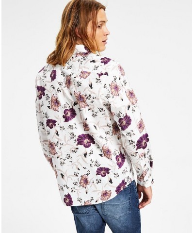 Men's Jesse Classic-Fit Long Sleeve Floral Print Shirt White $22.95 Shirts