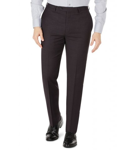 Men's Skinny-Fit Wool Suit Separates Pants Purple $36.98 Pants