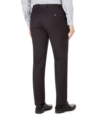 Men's Skinny-Fit Wool Suit Separates Pants Purple $36.98 Pants