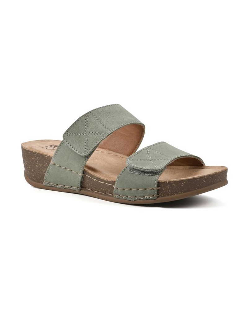 Women's Fervent Platform Sandals Green $37.92 Shoes