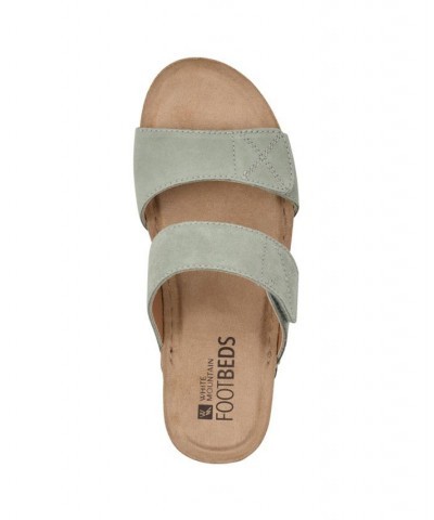 Women's Fervent Platform Sandals Green $37.92 Shoes