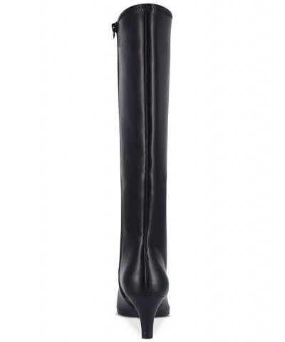 Women's Namora Wide-Calf Tall Heeled Boots Black Posh $50.40 Shoes