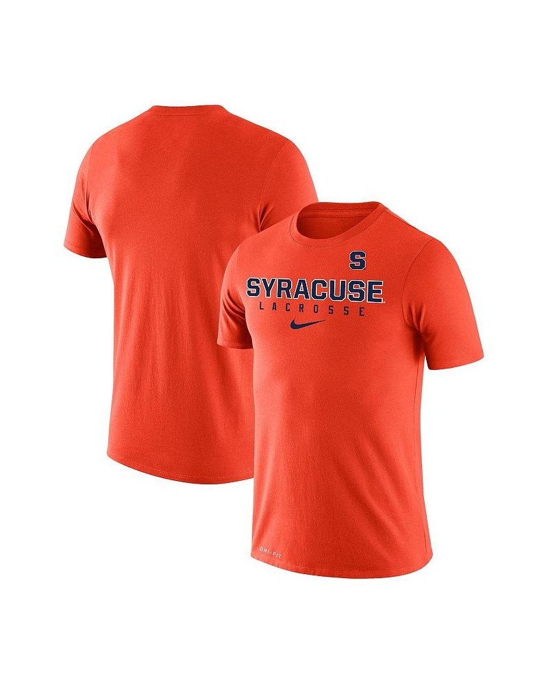 Men's Orange Syracuse Orange Lacrosse Legend 2.0 Performance T-shirt $27.99 T-Shirts