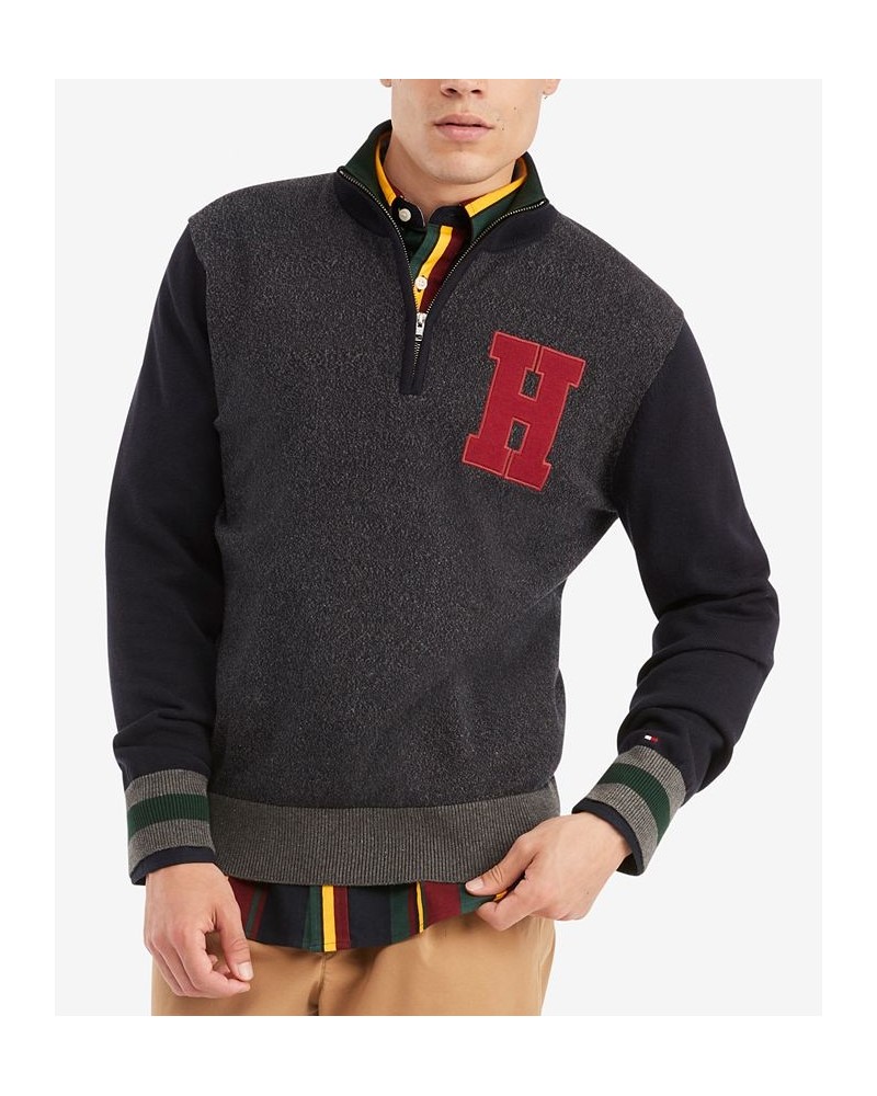 Men's Varsity Quarter-Zip Sweater Blue $33.47 Sweaters