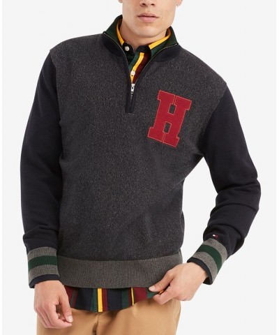 Men's Varsity Quarter-Zip Sweater Blue $33.47 Sweaters