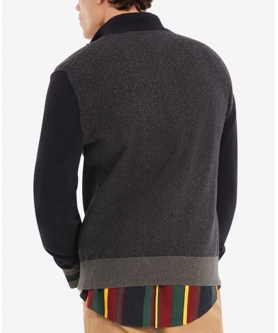 Men's Varsity Quarter-Zip Sweater Blue $33.47 Sweaters