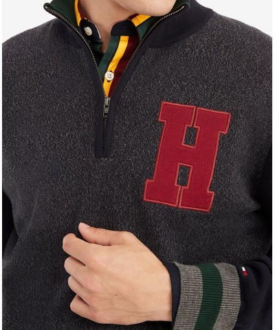 Men's Varsity Quarter-Zip Sweater Blue $33.47 Sweaters