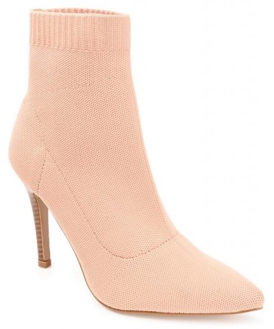 Women's Milyna Knit Booties Pink $48.44 Shoes