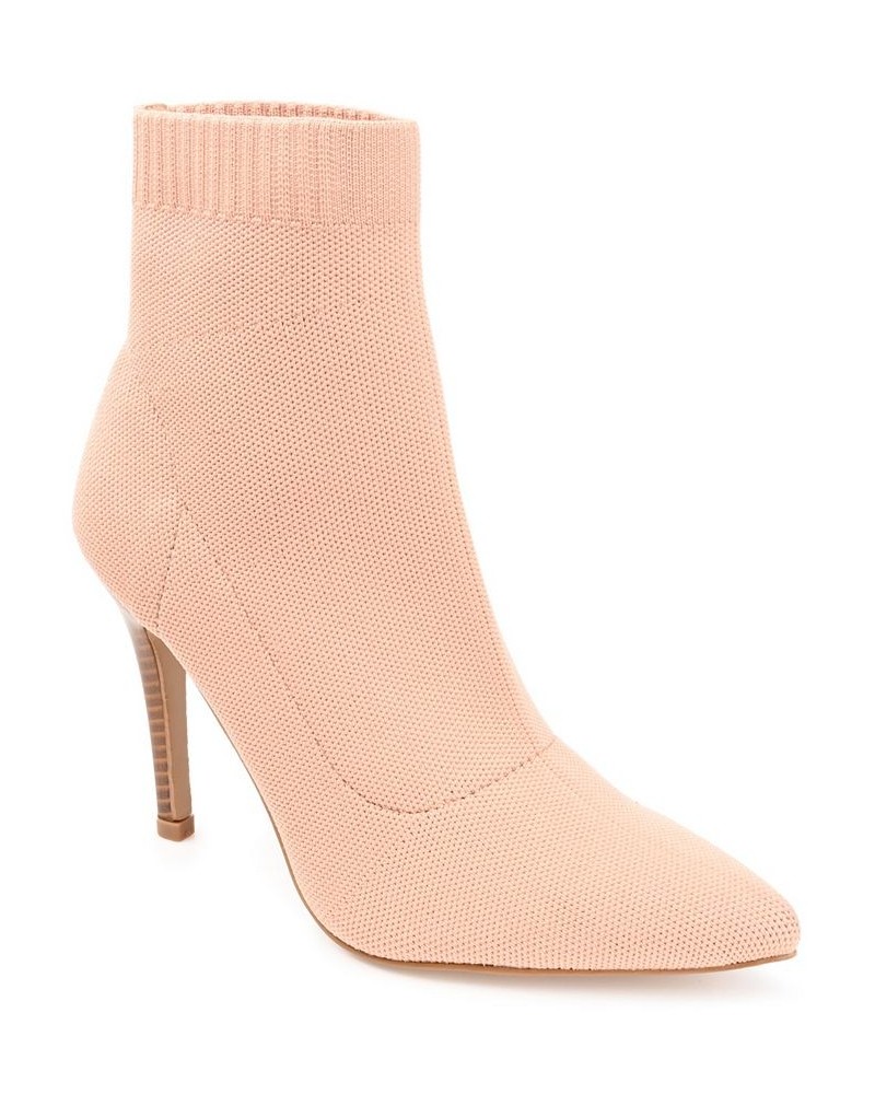 Women's Milyna Knit Booties Pink $48.44 Shoes