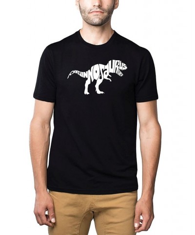 Men's Premium Word Art T-Shirt - Tyrannosaurus Rex Black $23.84 T-Shirts