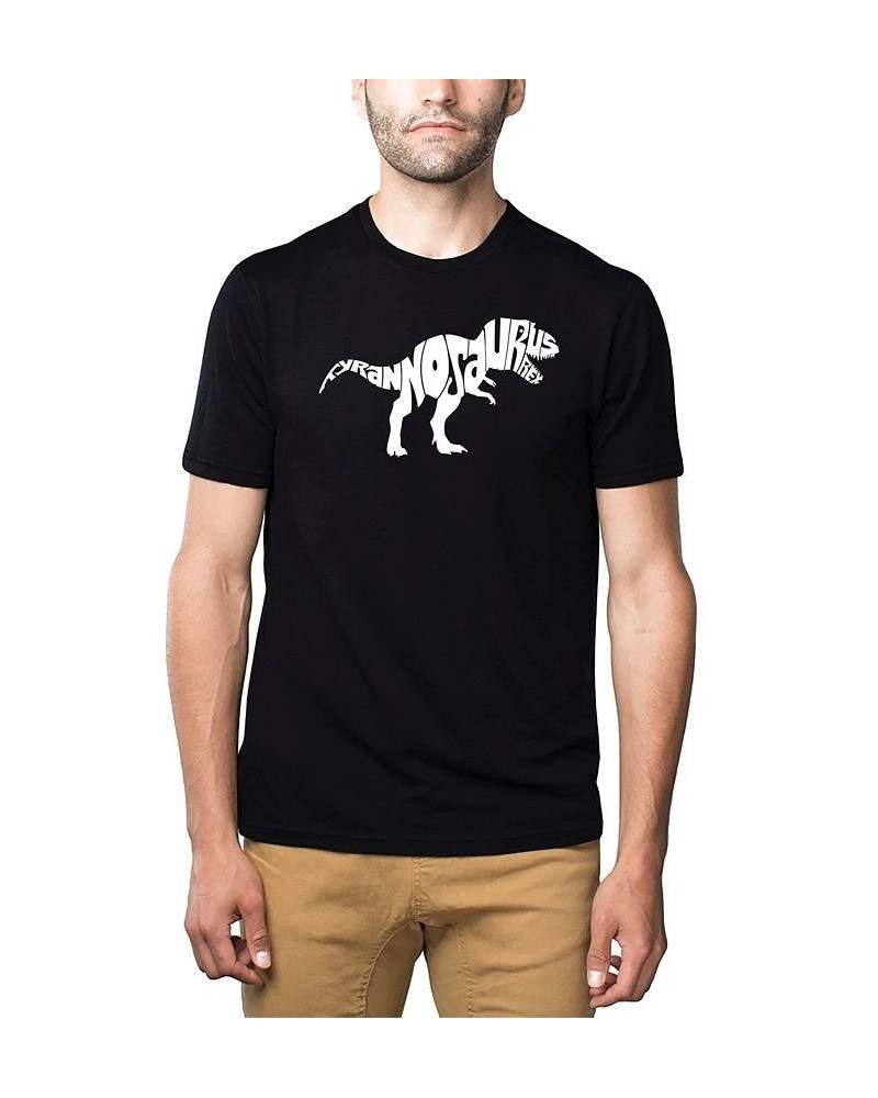 Men's Premium Word Art T-Shirt - Tyrannosaurus Rex Black $23.84 T-Shirts