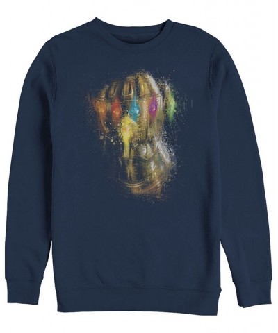 Marvel Men's Avengers Endgame Painted Thanos Gauntlet, Crewneck Fleece Blue $32.44 Sweatshirt