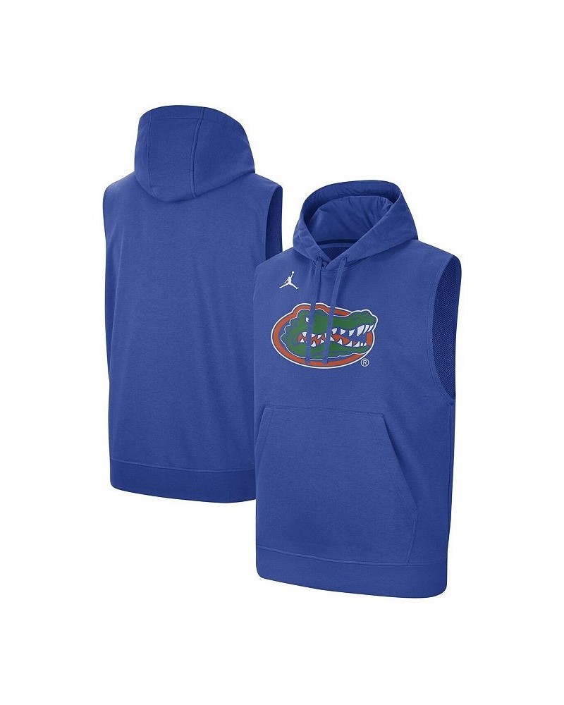 Men's Brand Royal Florida Gators Logo Performance Sleeveless Pullover Hoodie $38.49 T-Shirts