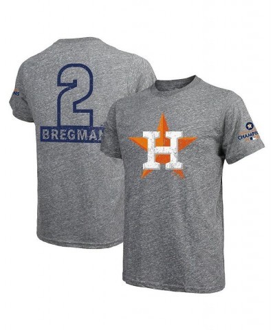 Men's Threads Alex Bregman Heather Gray Houston Astros 2022 World Series Champions Name and Number Tri-Blend T-shirt $33.91 T...