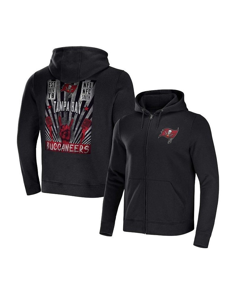 Men's NFL x Darius Rucker Collection by Black Tampa Bay Buccaneers Rocker Full-Zip Hoodie $40.55 Sweatshirt