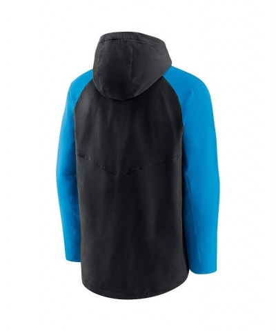 Men's Black, Blue Miami Marlins Authentic Collection Performance Raglan Full-Zip Hoodie $40.50 Sweatshirt