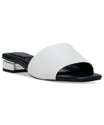 Cheleah Slip-On Block-Heel Slide Sandals White $49.05 Shoes