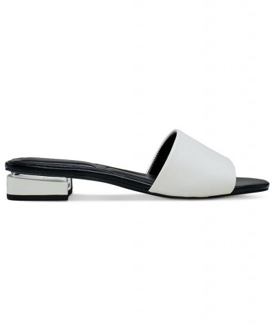 Cheleah Slip-On Block-Heel Slide Sandals White $49.05 Shoes