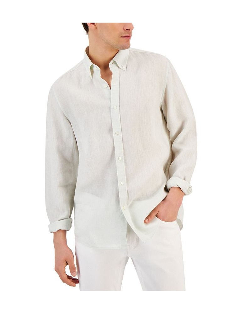 Men's Long Sleeve Linen Shirt PD05 $32.40 Shirts