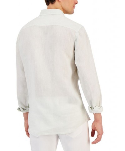 Men's Long Sleeve Linen Shirt PD05 $32.40 Shirts