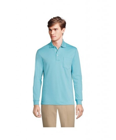 Men's Long Sleeve Super Soft Supima Polo Shirt with Pocket PD04 $38.97 Polo Shirts