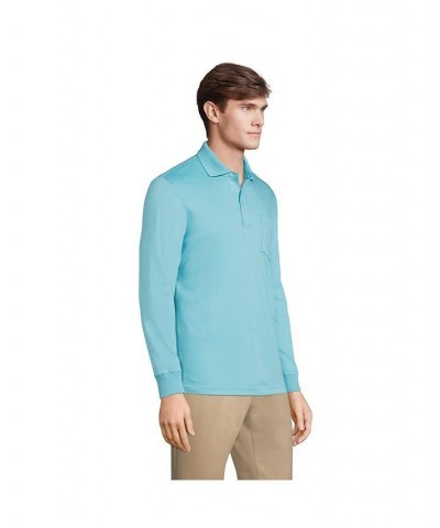 Men's Long Sleeve Super Soft Supima Polo Shirt with Pocket PD04 $38.97 Polo Shirts