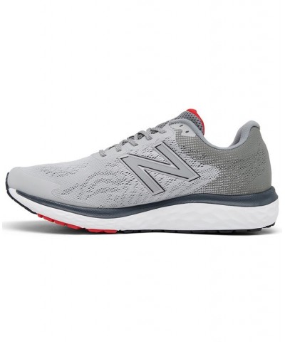 Men's Fresh Foam 680V7 Running Sneakers Silver $39.20 Shoes