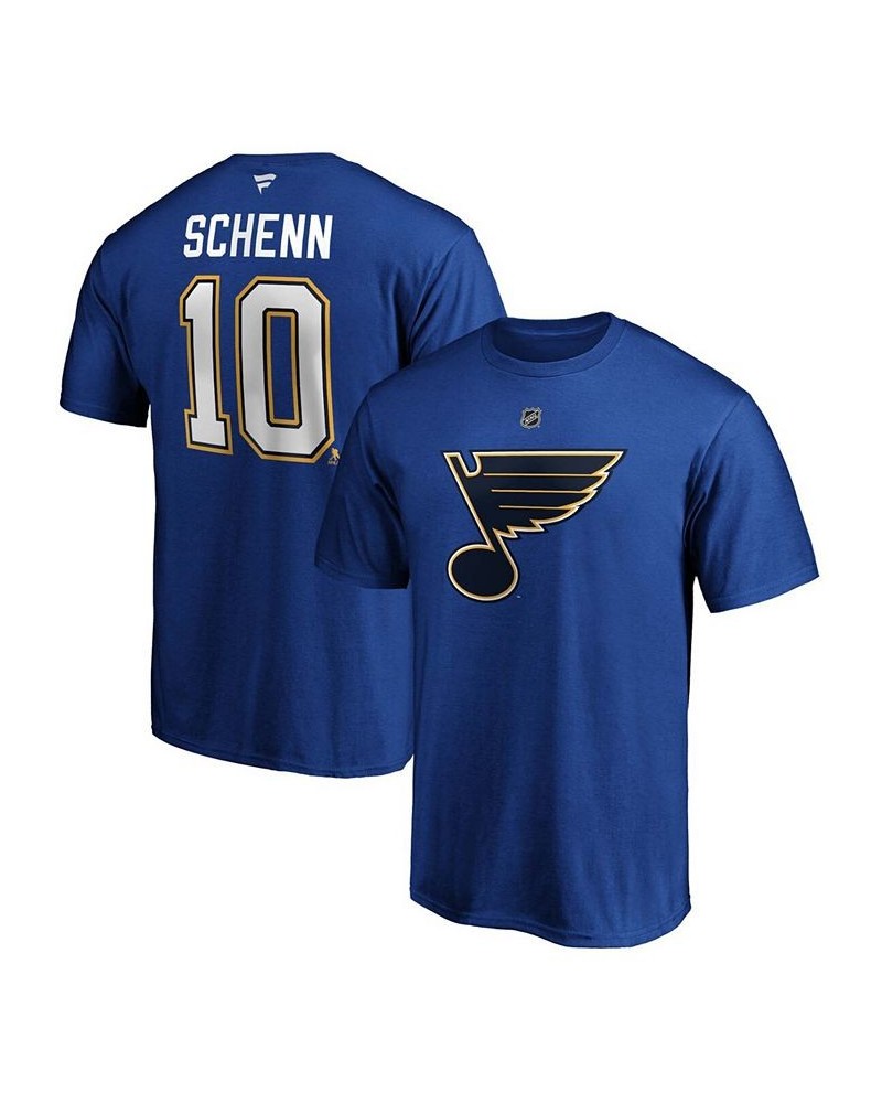 Men's Brayden Schenn Blue St. Louis Blues Authentic Stack Player Name and Number T-shirt $16.66 T-Shirts