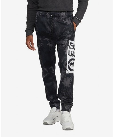 Men's Big and Tall Sponge Cake Fleece Joggers Black $31.32 Pants