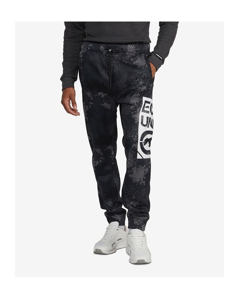 Men's Big and Tall Sponge Cake Fleece Joggers Black $31.32 Pants