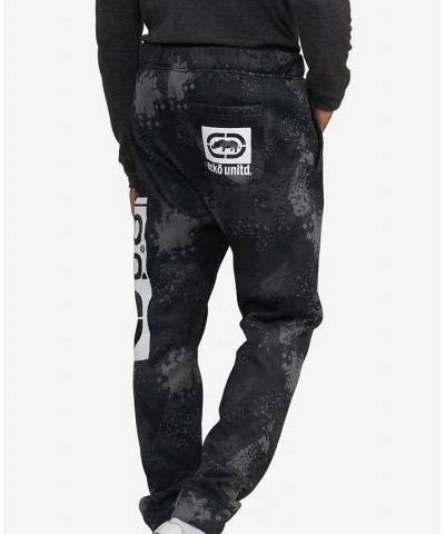 Men's Big and Tall Sponge Cake Fleece Joggers Black $31.32 Pants