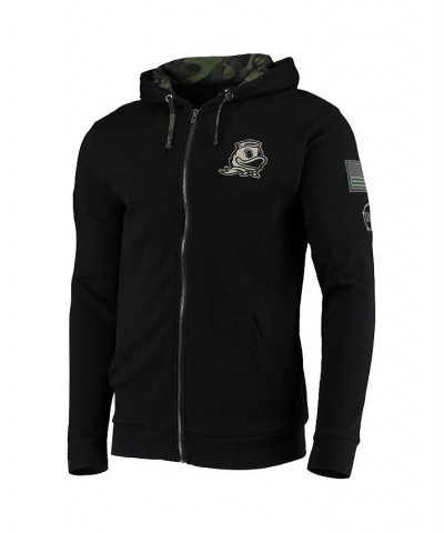 Men's Black Oregon Ducks OHT Military-Inspired Appreciation Waffle Full-Zip Hoodie $29.40 Sweatshirt