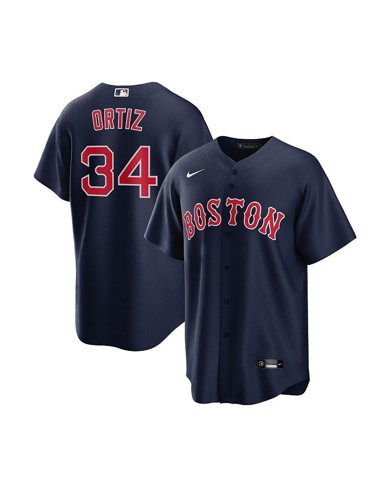 Men's David Ortiz Navy Boston Red Sox Alternate Replica Player Jersey $58.00 Jersey