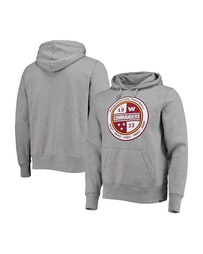 Men's '47 Gray Washington Commanders Imprint Headline Pullover Hoodie $30.36 Sweatshirt