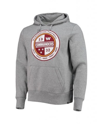 Men's '47 Gray Washington Commanders Imprint Headline Pullover Hoodie $30.36 Sweatshirt