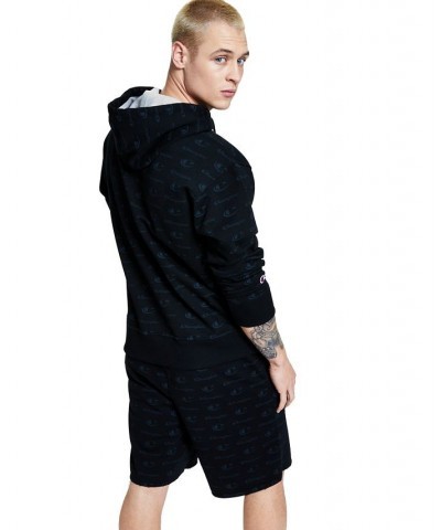 Men's Logo-Print Hoodie Black $28.60 Sweatshirt