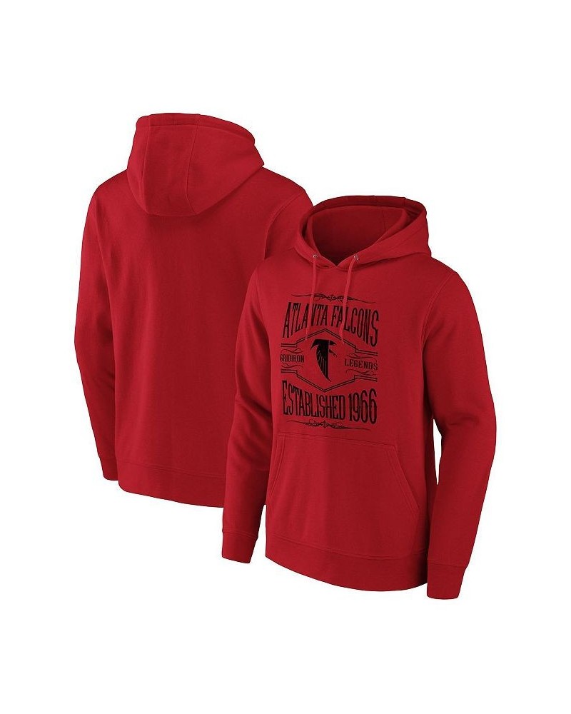 Men's NFL x Darius Rucker Collection by Red Atlanta Falcons 2-Hit Pullover Hoodie $27.90 Sweatshirt