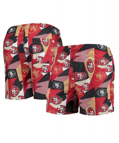 Men's Scarlet and Gold San Francisco 49ers Geo Print Swim Trunks $28.19 Swimsuits